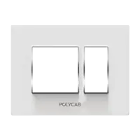 8M  Grid Frame+Cover Etira (White) - Standard Plate With Chrome Collar - Silvaz - 56252