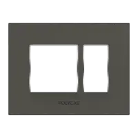 8M  Sq. Grid Frame+Cover Etira (Mag. Grey) - Standard Plate With Chrome Collar - Silvaz - 56273