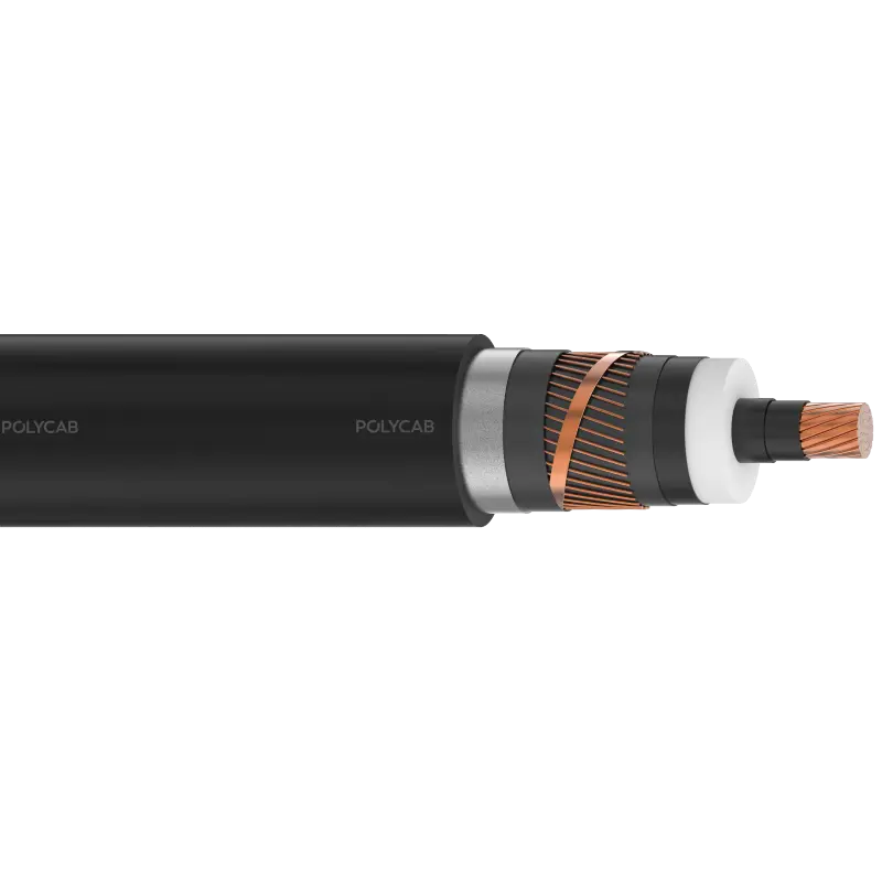 Polycab EHV Cu CS+PB 220kV Compacted/stranded
Milliken Copper conductor,Semiconducting taped,Semiconducting extruded,Crosslinked polyethylene insulated,Semiconducting extruded, waterblocking taped,Cu tape+Cu wire screened,water blocking taped,Poly-Al laminated taped & Overall HDPE outer sheathed 220 kV EHV Cable - Polycab EHV Cu CS+PB 220kV - 55349