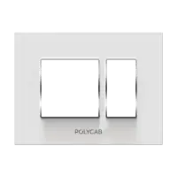 2M  Grid Frame+Cover Etira (White) - Standard Plate With Chrome Collar - Silvaz - 56248