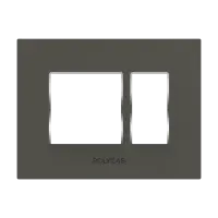 12M  Grid Frame+Cover Etira (Mag. Grey) - Standard Plate With Chrome Collar - Silvaz - 56274