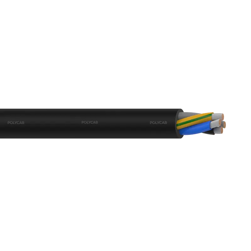 Tinned flexible copper conductor, Crosslinked elastomeric compound insulation, sheath either in a  single layer or two layer of crosslinked elastomeric compound 750V cable. - Polycab H07BB-F BSEN 50525-2-21 MC 450/750V AC - 55582