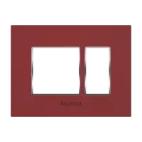 2M  Grid Frame+Cover Etira (Cherry red) - Colour Plate With Chrome Collar - Silvaz - 56279