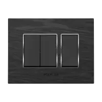4M  Grid Frame+Cover Etira (Dark wood) - Colour Plate With Chrome Collar - Silvaz - 56291