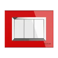 4M GLASS PLATES LEVANA (RED) - Valencia - 56554