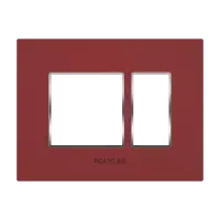 6M  Grid Frame+Cover Etira (Cherry red) - Colour Plate With Chrome Collar - Silvaz - 56282