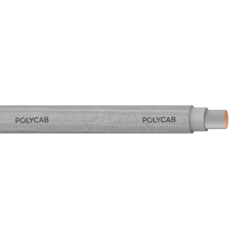 Single or Multicore cable, flexible copper conductor, silicon insulated, glass fiber braided - Polycab SiR-G 1100V AC IS 9968-1 - 54929