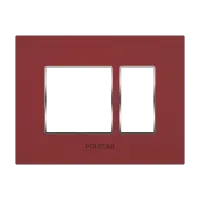 3M  Grid Frame+Cover Etira (Cherry red) - Colour Plate With Chrome Collar - Silvaz - 56280
