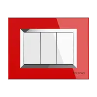 8M GLASS PLATES LEVANA (RED) - Valencia - 56564