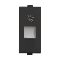 RJ-11 Telephone Jack, single with Shutter,1M - RJ-11 - 56350