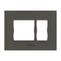 3M  Grid Frame+Cover Etira (Mag. Grey) - Standard Plate With Chrome Collar - Silvaz - 56269