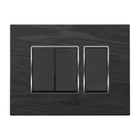 1M  Grid Frame+Cover Etira (Dark wood) - Colour Plate With Chrome Collar - Silvaz - 56288