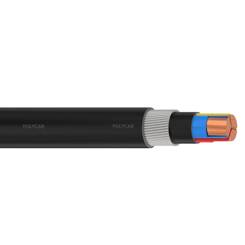 Polycab LV Cu IEC 60502-1 0.6/1kV MC-3 SWA Multi core stranded copper conductor,XLPE/EPR/HEPR insulation, Laid up, Inner covering, Armoured, PVC/Polyethylene/Halogen free inner & Outer sheathed LV Cable - Polycab LV Cu IEC 60502-1 0.6/1kV MC-3 SWA - 55287