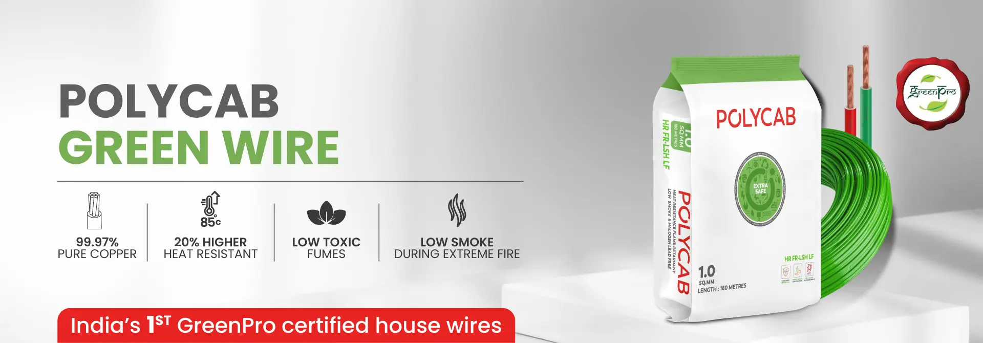 Polycab Green Wire 180m - Category Banner