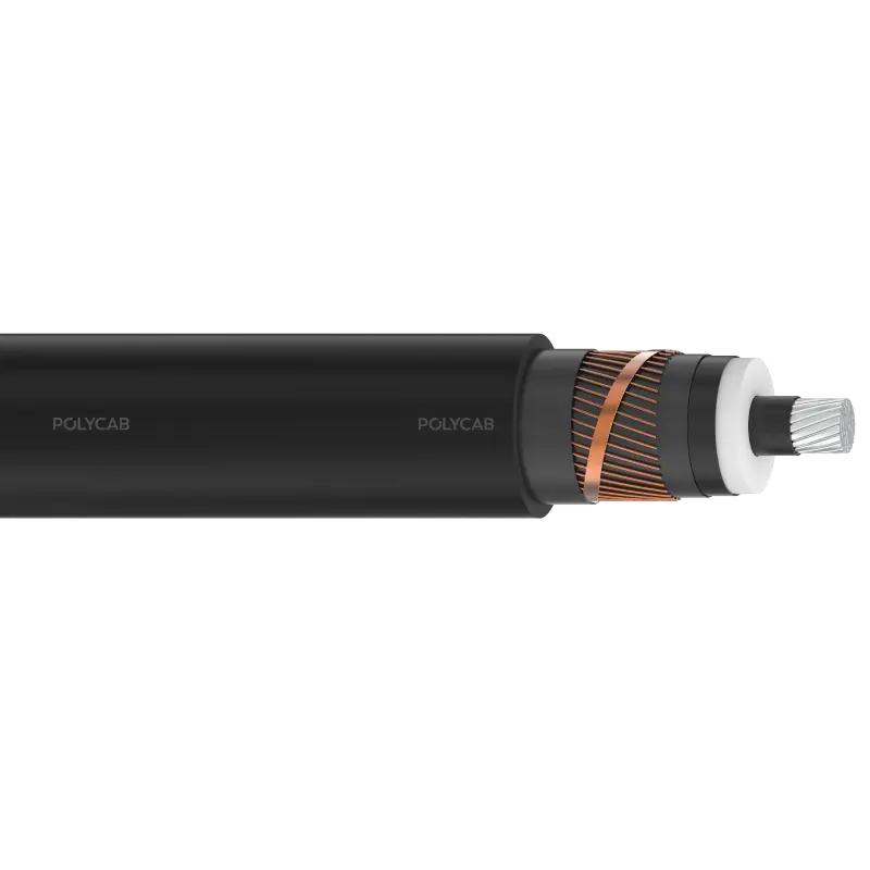 Polycab MV IS 7098-II 1C A2XWaY/A2XFaY 3.8/6.6kV(E) Stranded aluminium conductor, XLPE insulation with semi conductive layer in triple extrusion,inner sheathed, Aluminium armored & Overall outer sheathed MV 3.8/6.6 KV(E) Power cable - Polycab MV IS 7098-II 1C A2XWaY/A2XFaY 3.8/6.6kV(E) - 55075