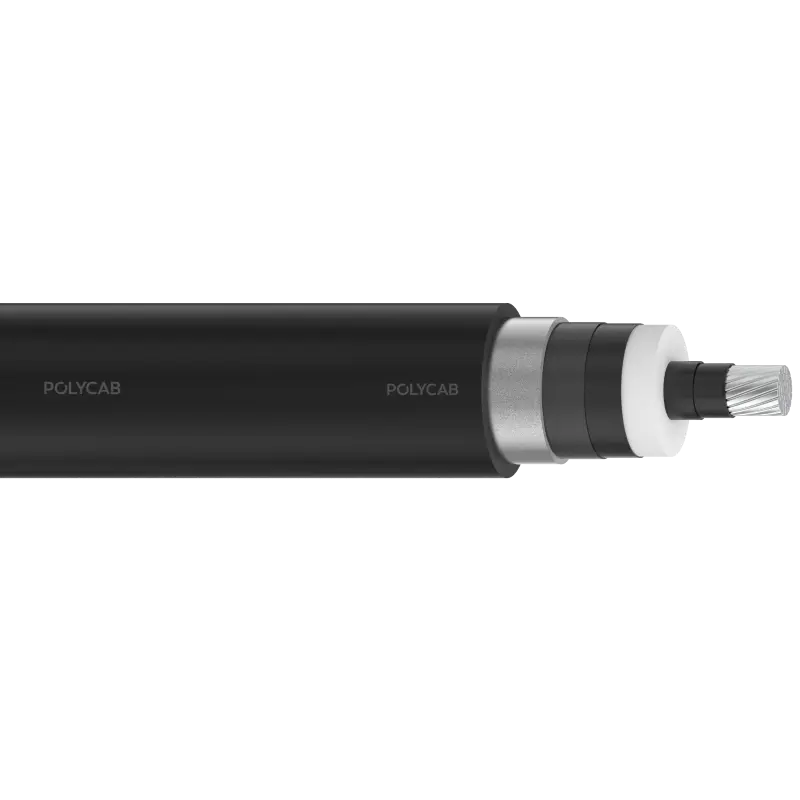 Polycab EHV AL PB 66kV Compacted/stranded
Milliken Aluminium conductor,Semiconducting taped,Semiconducting extruded,Crosslinked polyethylene insulated,Semiconducting extruded, waterblocking taped,Extruded metallic lead sheath & Overall HDPE outer sheathed 66 kV EHV Cable - Polycab EHV AL PB 66kV - 55389