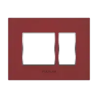 18M  Grid Frame+Cover Etira (Cherry Red) - Colour Plate With Chrome Collar - Silvaz - 56287