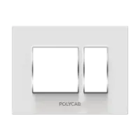 6M  Grid Frame+Cover Etira (White) - Standard Plate With Chrome Collar - Silvaz - 56251