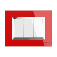 2M GLASS PLATES LEVANA (RED) - Valencia - 56544