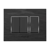 2M  Grid Frame+Cover Etira (Dark wood) - Colour Plate With Chrome Collar - Silvaz - 56289