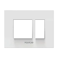 16M  Grid Frame+Cover Etira (White) - Standard Plate - Stylaz - 56193