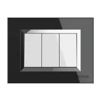 8M GLASS PLATES LEVANA (BLACK) - Valencia - 56563