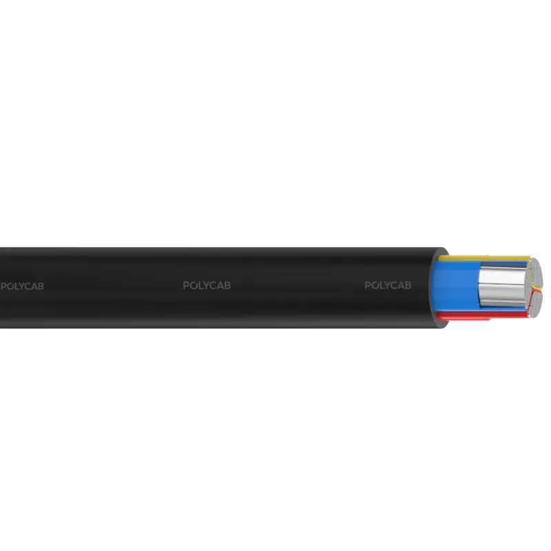 Polycab LV AL IEC 60502-1 0.6/1kV MC-3 UA Multi core stranded AL conductor, XLPE/EPR/HEPR insulation, Laid up, Inner covering, Armoured, PVC/Polyethylene/Halogen free Outer sheathed LV Cable - Polycab LV AL IEC 60502-1 0.6/1kV MC-3 UA - 55283