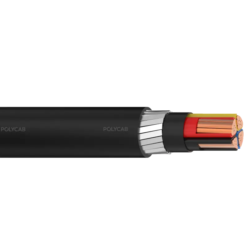 Polycab LV Cu IEC 60502-1 0.6/1kV MC-3.5 SFA Multi core stranded copper conductor,XLPE/EPR/HEPR insulation, Laid up, Inner covering, Armoured, PVC/Polyethylene/Halogen free Outer sheathed LV Cable - Polycab LV Cu IEC 60502-1 0.6/1kV MC-3.5 SFA - 55273