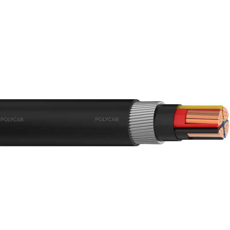 Polycab LV Cu IEC 60502-1 0.6/1kV MC-3.5 SWA Multi core stranded copper conductor,XLPE/EPR/HEPR insulation, Laid up, Inner covering, Armoured, PVC/Polyethylene/Halogen free Outer sheathed LV Cable - Polycab LV Cu IEC 60502-1 0.6/1kV MC-3.5 SWA - 55275