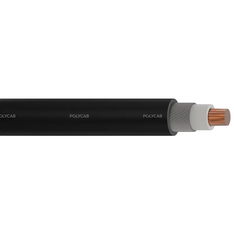Polycab MV IS 7098-II 1C 2XWaY/2XFaY 3.3/3.3kV(UE) Stranded copper conductor, XLPE insulation , Aluminium armored & Overall outer sheathed MV 3.3/3.3KV(UE) Power cable - Polycab MV IS 7098-II 1C 2XWaY/2XFaY 3.3/3.3kV(UE) - 55057