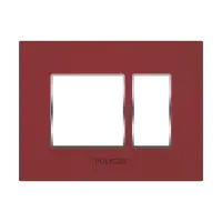 12M  Grid Frame+Cover Etira (Cherry Red) - Colour Plate With Chrome Collar - Silvaz - 56285