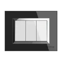 2M GLASS PLATES LEVANA (BLACK) - Valencia - 56543