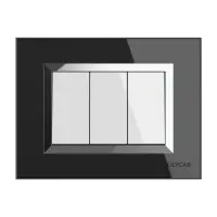 12M GLASS PLATES LEVANA (BLACK) - Valencia - 56568