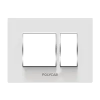 4M  Grid Frame+Cover Etira (White) - Standard Plate With Chrome Collar - Silvaz - 56250