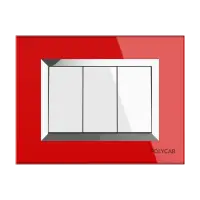 12M GLASS PLATES LEVANA (RED) - Valencia - 56569