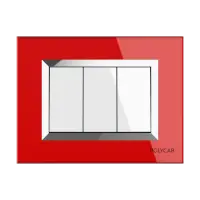 6M GLASS PLATES LEVANA (RED) - Valencia - 56559